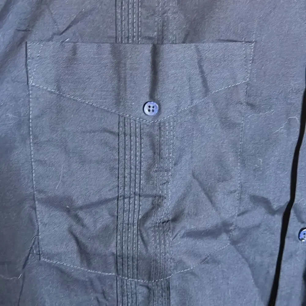 Vintage Supreme Permanent Press Work Shirt Blue Utility Button Down Korea Sz 1X - Picture 6 of 14